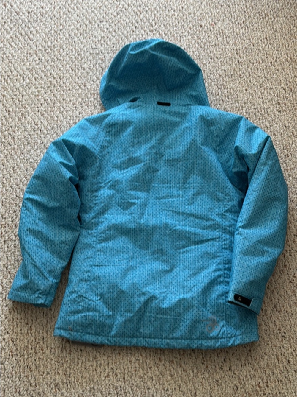 Kids Waterproof Teal Hooded Raincoat by Killtec - Picture 5 of 5